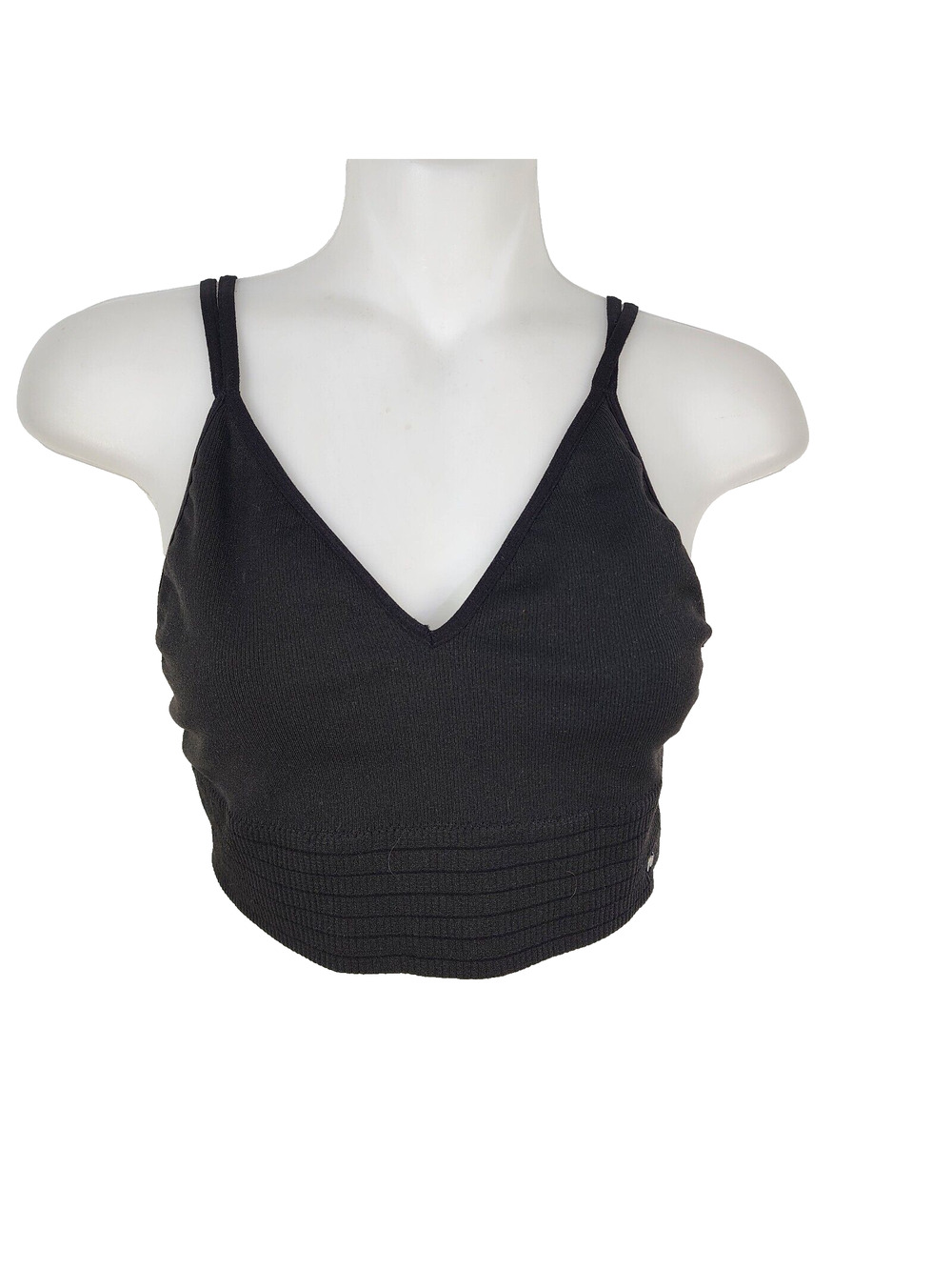 Lucky Brand Womens Seamless Comfort Bra Large Black Pull On Lounge LVD53251